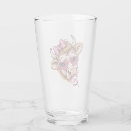 Valentine Coquette Valentinstag Glas (Rückseite)