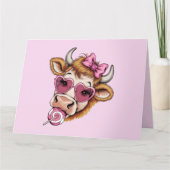 Valentine Coquette Valentinstag Karte (Vorderseite)