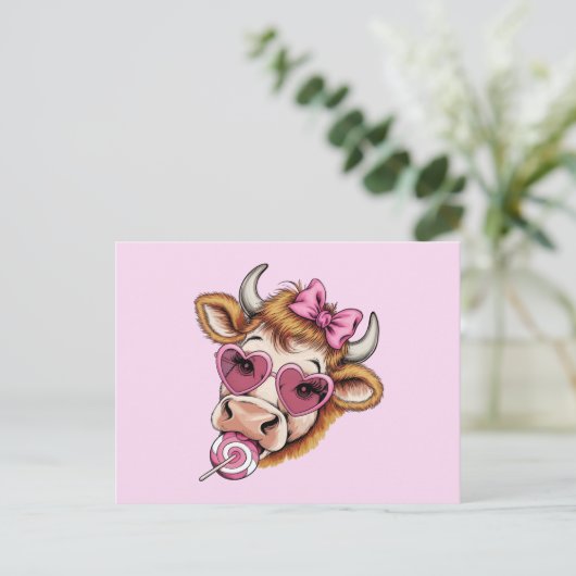 Valentine Coquette Valentinstag Postkarte (Stehend Vorderseite)