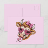 Valentine Coquette Valentinstag Postkarte (Vorne/Hinten)
