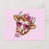Valentine Coquette Valentinstag Postkarte (Vorderseite)
