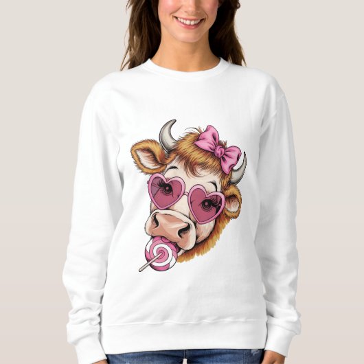 Valentine Coquette Valentinstag Sweatshirt (Vorderseite)