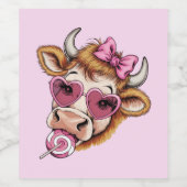 Valentine Coquette Valentinstag Weinetikett (Einzelnes Label)