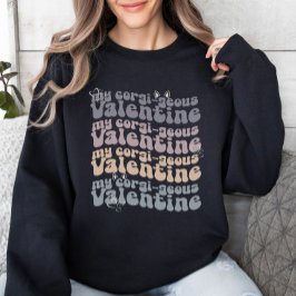 Valentine Corgi Mama Retro individuell anpassbar Sweatshirt