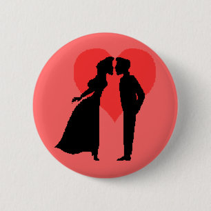 Valentine Couple Button