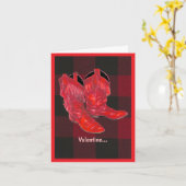 Valentine Cowboystiefel Karte (Gelbe Blume)