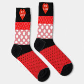 Valentine Crazy Patterns All-Over-Print Socken (Rechts)