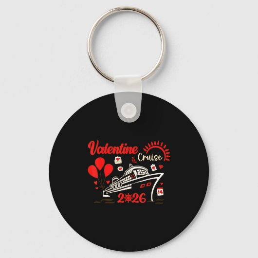 Valentine Cruise 2026 Funny For Couples Matching H Schlüsselanhänger (Vorderseite)
