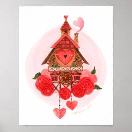 Valentine Cuckoo Uhr Kunstdruckerei Poster
