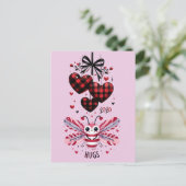 VALENTINE CUDDLE BUG HUGS POSTKARTE (Stehend Vorderseite)