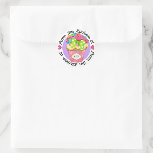 Valentine Cupcake Kitchen Sticker (Tasche)