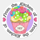 Valentine Cupcake Kitchen Sticker (Vorderseite)