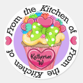Valentine Cupcake Kitchen Sticker