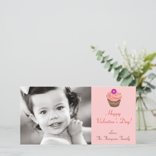 Valentine Cupcakes Feiertagskarte (Stehend Vorderseite)