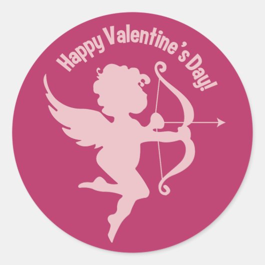 Valentine Cupid Aufkleber (Vorderseite)