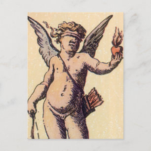 Valentine Cupid Blindgefaltet, Vintage Tarot Card Feiertagspostkarte