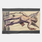 Valentine Cupid Blindgefaltet, Vintage Tarot Card Geschirrtuch (Horizontal)