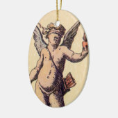 Valentine Cupid Blindgefaltet, Vintage Tarot Card Keramikornament (Links)