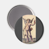 Valentine Cupid Blindgefaltet, Vintage Tarot Card Magnet (Vorderseite/Rückseite)