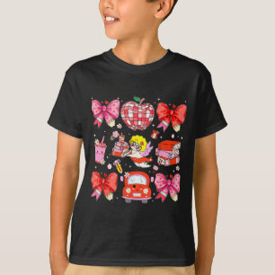 Valentine Cupid Coquette Rosa Schleife Apple Büche T-Shirt