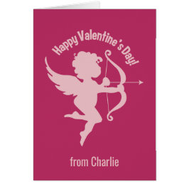 Valentine Cupid individuelle Name Grußkarte