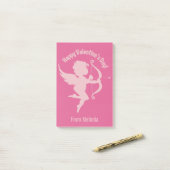 Valentine Cupid individuelle Name Post-It-Notizen Post-it Klebezettel (Auf Schreibtisch)
