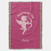 Valentine Cupid individuelle Name werfen Decke (Vorderseite Vertikal)