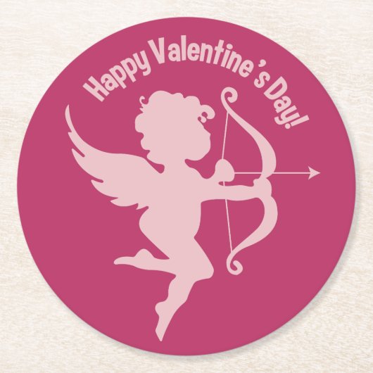 Valentine Cupid Paper Untersetzer (Vorderseite)