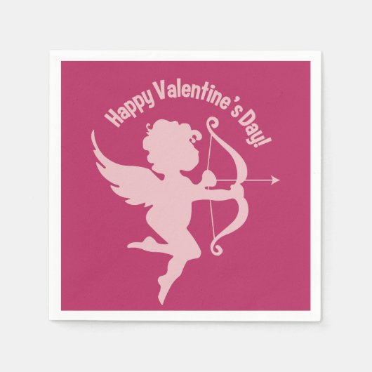 Valentine Cupid Papier Servietten (Vorderseite)