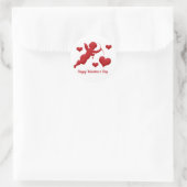 Valentine Cupid Runder Aufkleber (Tasche)