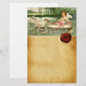 VALENTINE CUPID, VON SCHWANKEN GEPULDET, ROT-WAX-S BRIEFPAPIER (Vorne/Hinten)