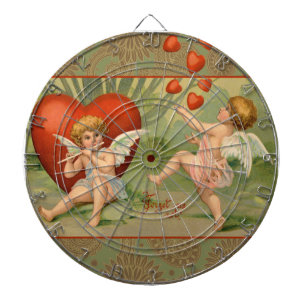 Valentine Cupids Liebe Antik Vintag Dartscheibe