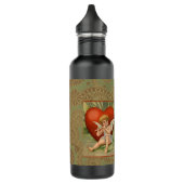 Valentine Cupids Liebe Antik Vintag Edelstahlflasche (Links)