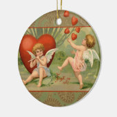 Valentine Cupids Liebe Antik Vintag Keramikornament (Links)