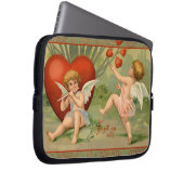 Valentine Cupids Liebe Antik Vintag Laptopschutzhülle (Vorne Rechts)