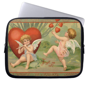 Valentine Cupids Liebe Antik Vintag Laptopschutzhülle