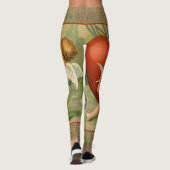 Valentine Cupids Liebe Antik Vintag Leggings (Rückseite)