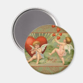 Valentine Cupids Liebe Antik Vintag Magnet (Vorderseite/Rückseite)