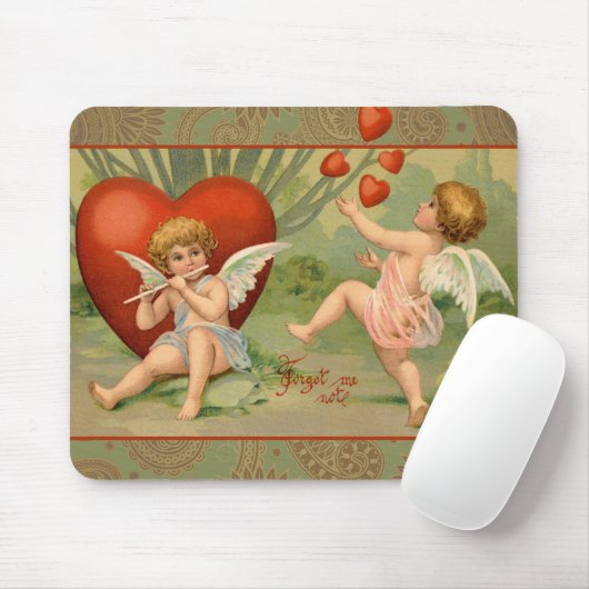 Valentine Cupids Liebe Antik Vintag Mousepad (Mit Mouse)