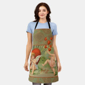 Valentine Cupids Liebe Antik Vintag Schürze (Getragen)