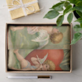 Valentine Cupids Liebe Antik Vintag Seidenpapier (Geschenk)