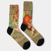 Valentine Cupids Liebe Antik Vintag Socken (Rechts)