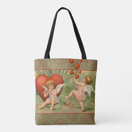 Valentine Cupids Liebe Antik Vintag Tasche (Rückseite)