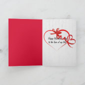 Valentine Cut Out Card auf Holz Karte (Innenseite)