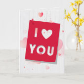 Valentine Cut Out Card auf Holz Karte (Gelbe Blume)