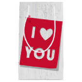 Valentine Cut Out Card auf Holz Kleine Geschenktüte (Vorderseite)