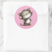 Valentine Cute Cat 3 Inch Sticker – Love Design (Tasche)