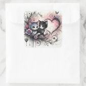 Valentine Cute Cats Sticker – Sweet Love Design (Tasche)