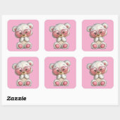 Valentine Cute Teddy Bear 3 Inch Sticker  (Blatt)