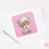 Valentine Cute Teddy Bear 3 Inch Sticker  (Umschlag)